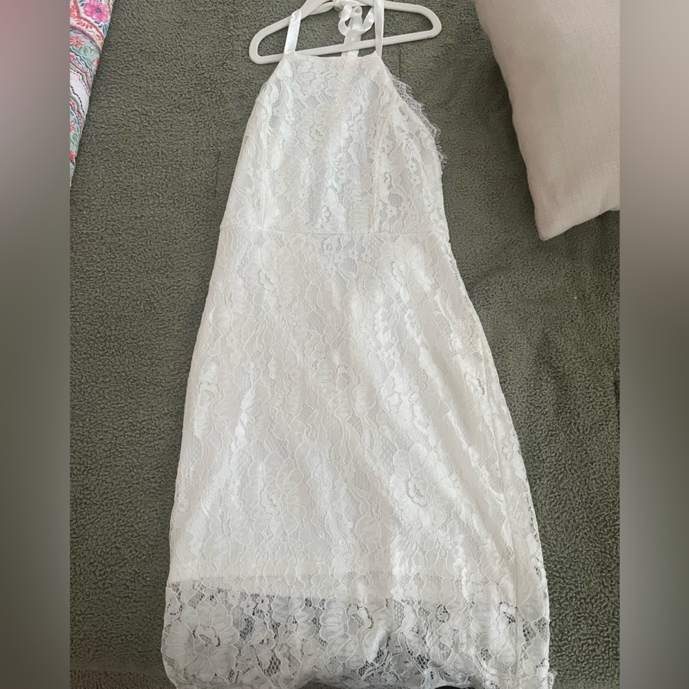 Lulus white halter dress